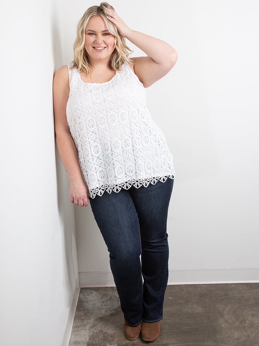 Women's Crochet Overlay Tank