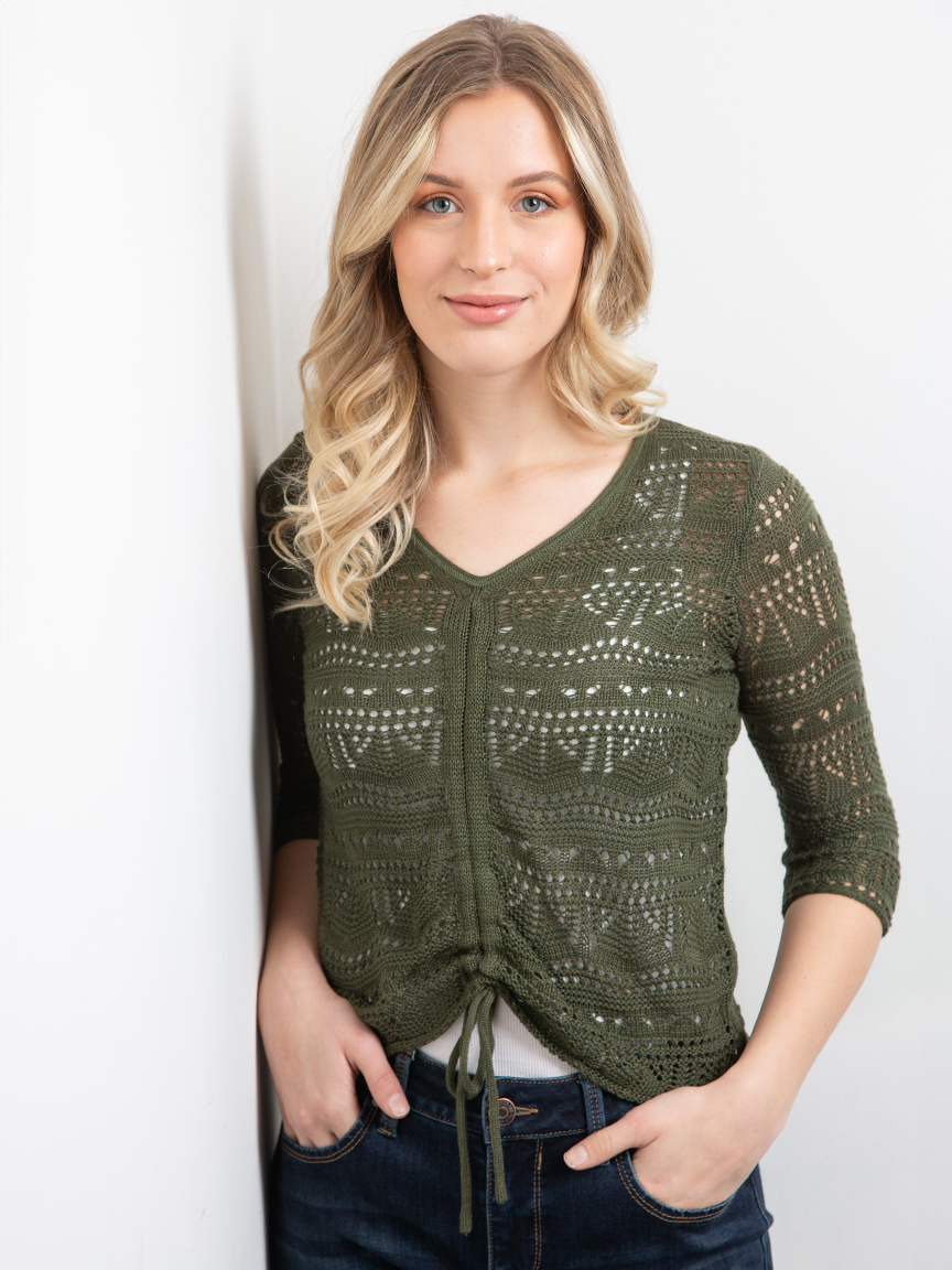 Women's Pointelle Pullover