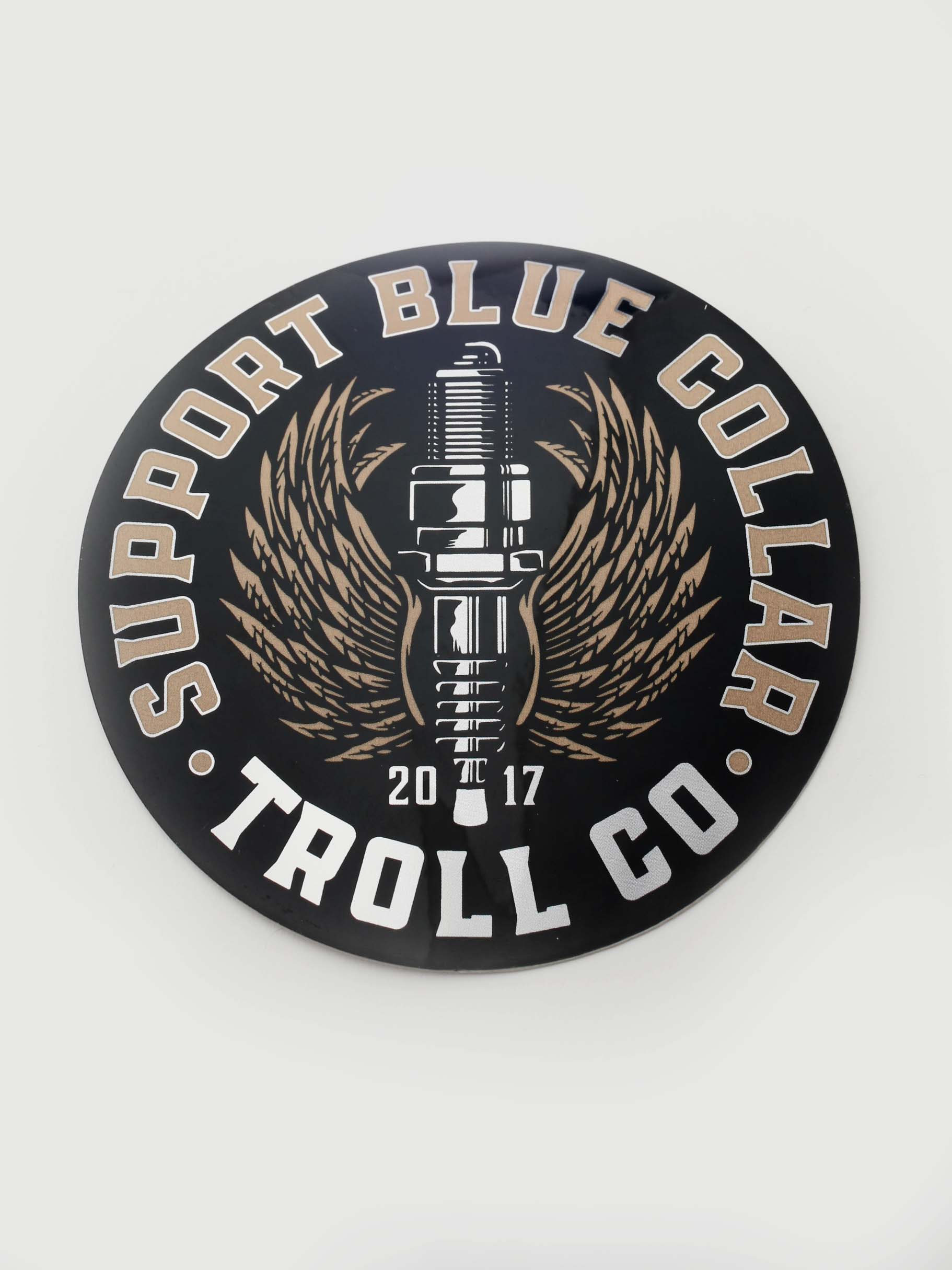 Support Blue Collar Sparky Sticker