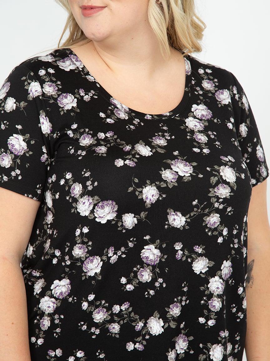 Women's Floral Scooop Neck Tee