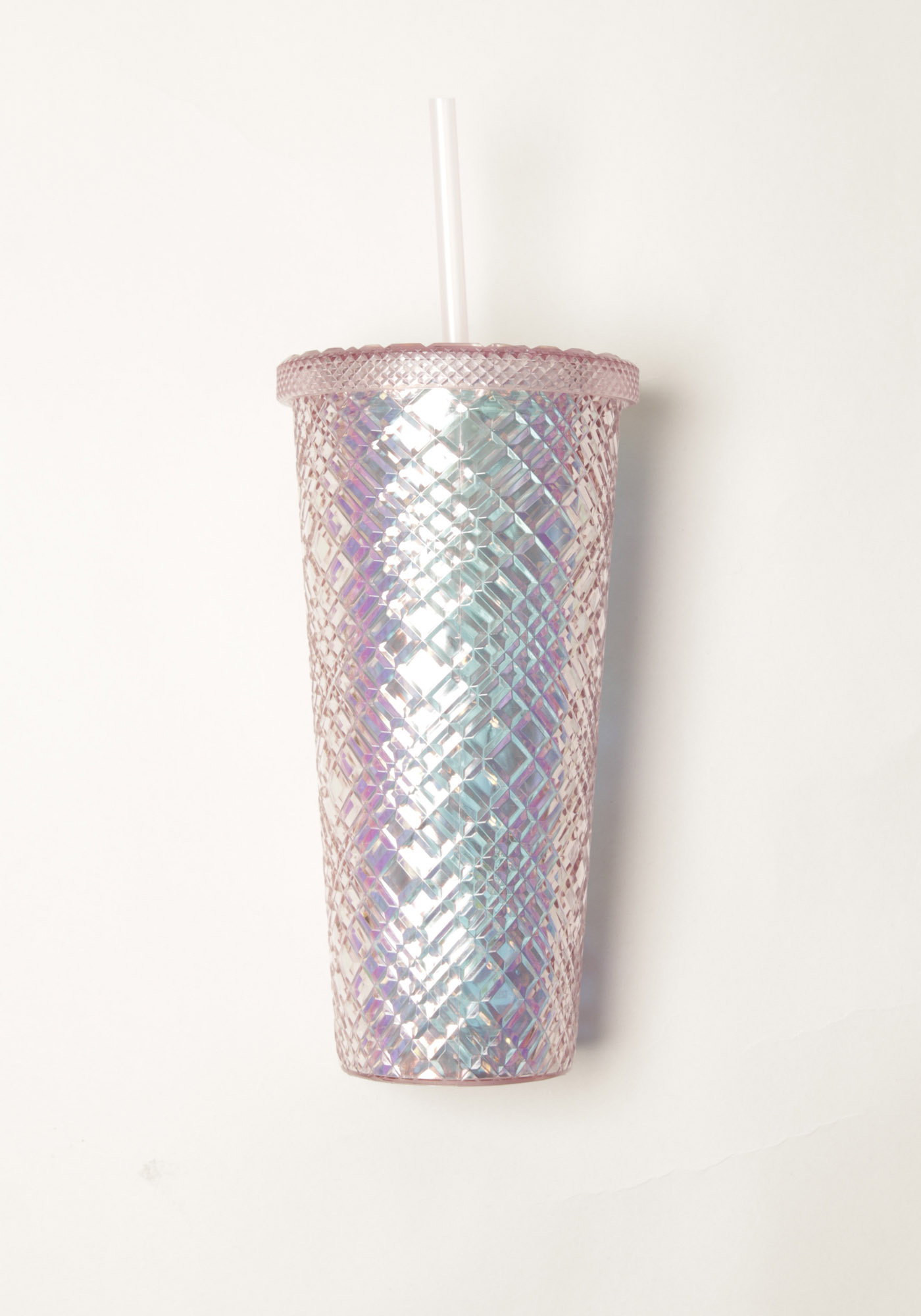 24 oz Diamond Cut Blush Tumbler