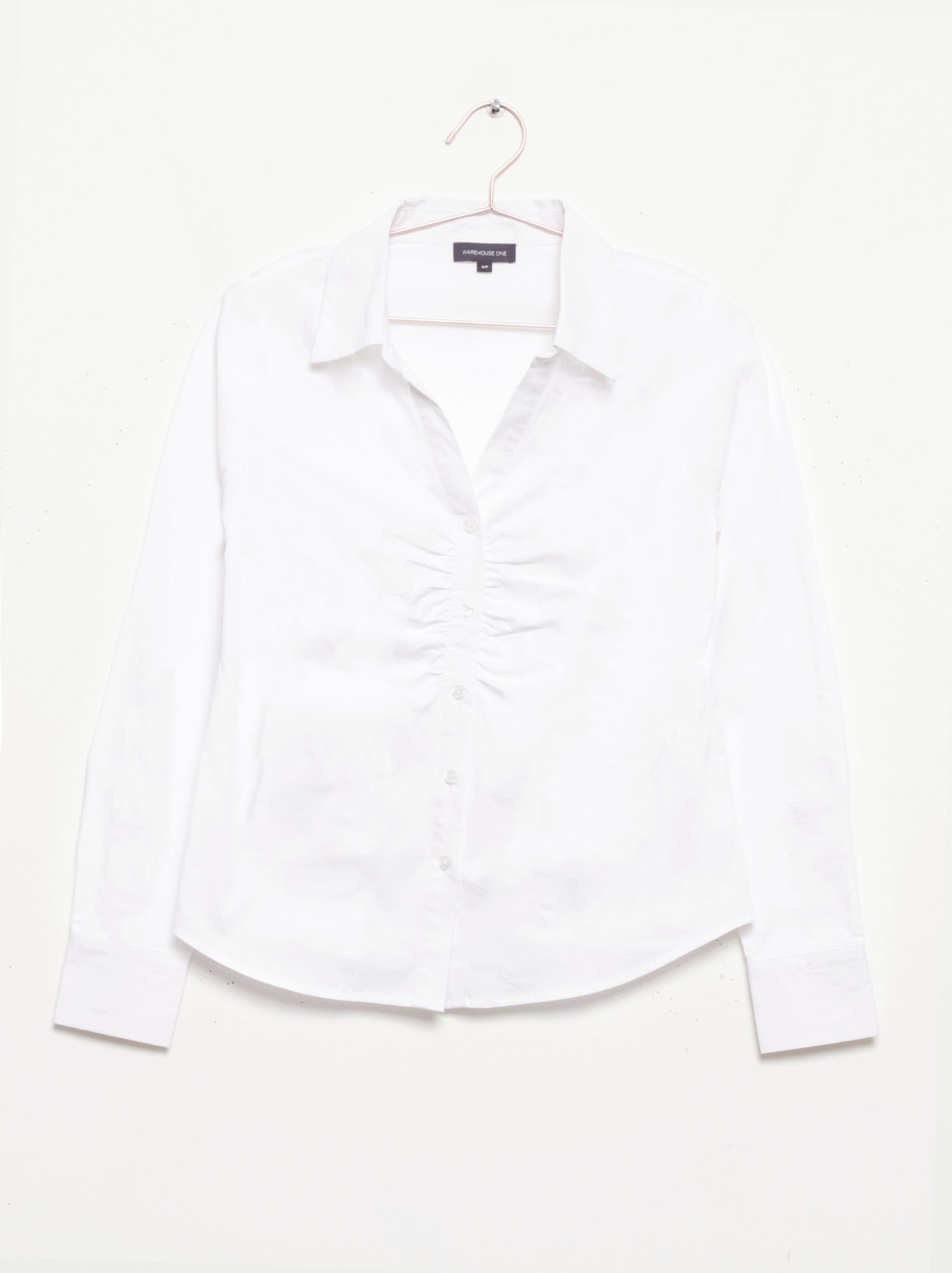 Women's Ruched Button Front Shirt