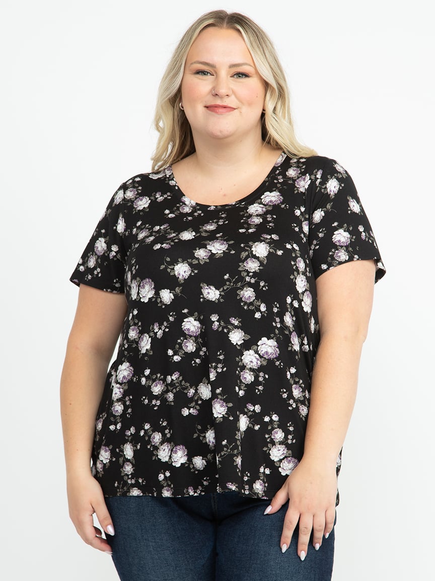 Women's Floral Scooop Neck Tee