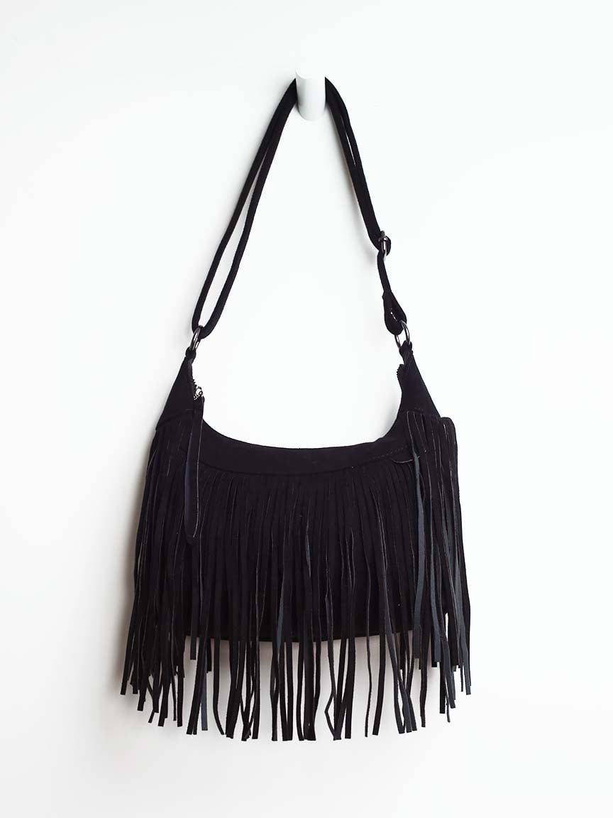 Women's Faux Suede Tassle Bag